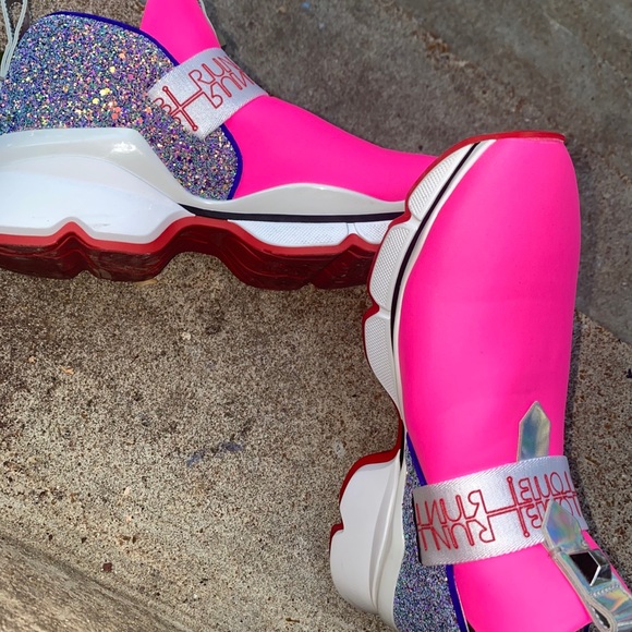 Lipsy run glitter red sole sneakers Clearance